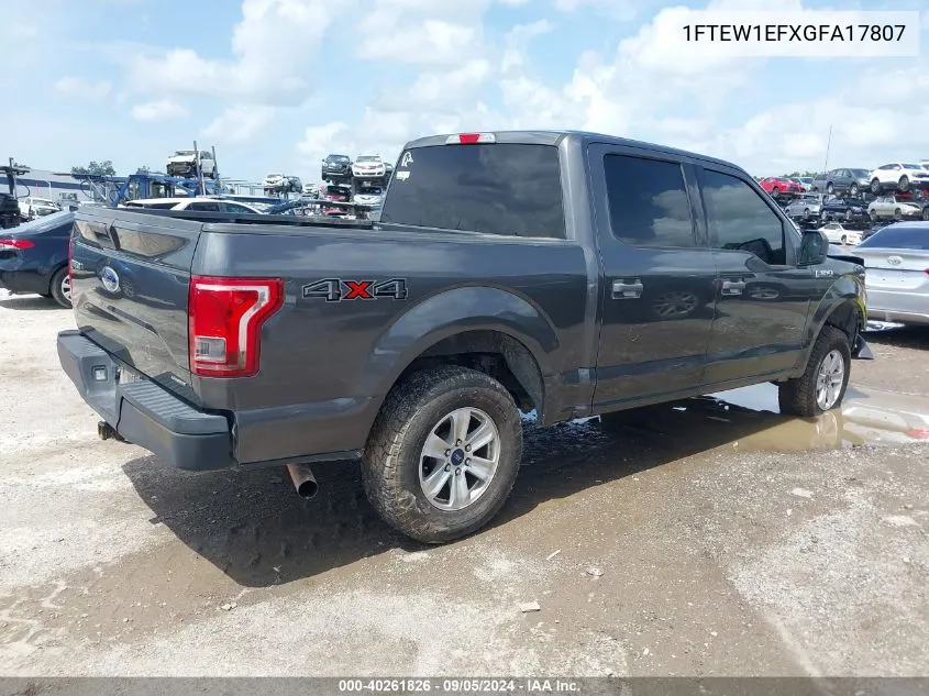 1FTEW1EFXGFA17807 2016 Ford F-150 Xlt