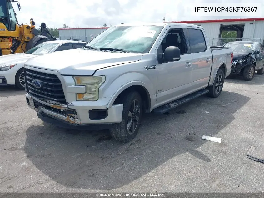 2016 Ford F-150 Supercrew VIN: 1FTEW1CP4GKF76367 Lot: 40278013