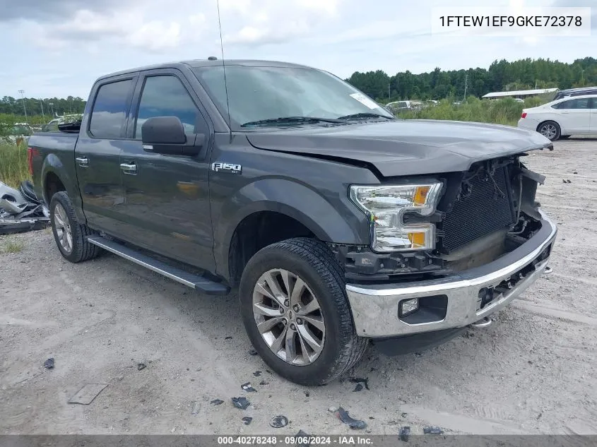 2016 Ford F-150 Xlt VIN: 1FTEW1EF9GKE72378 Lot: 40278248