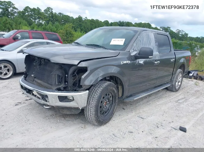 2016 Ford F-150 Xlt VIN: 1FTEW1EF9GKE72378 Lot: 40278248