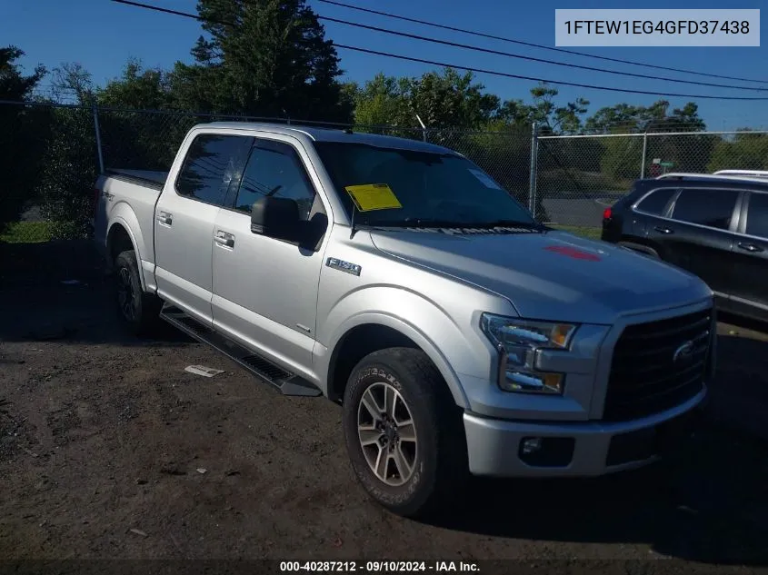 2016 Ford F-150 Supercrew VIN: 1FTEW1EG4GFD37438 Lot: 40287212