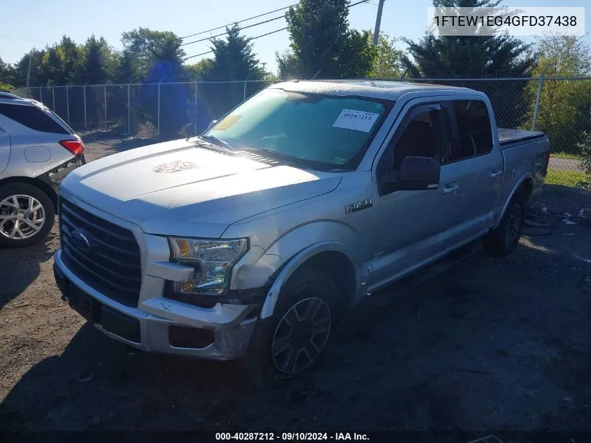 2016 Ford F-150 Supercrew VIN: 1FTEW1EG4GFD37438 Lot: 40287212