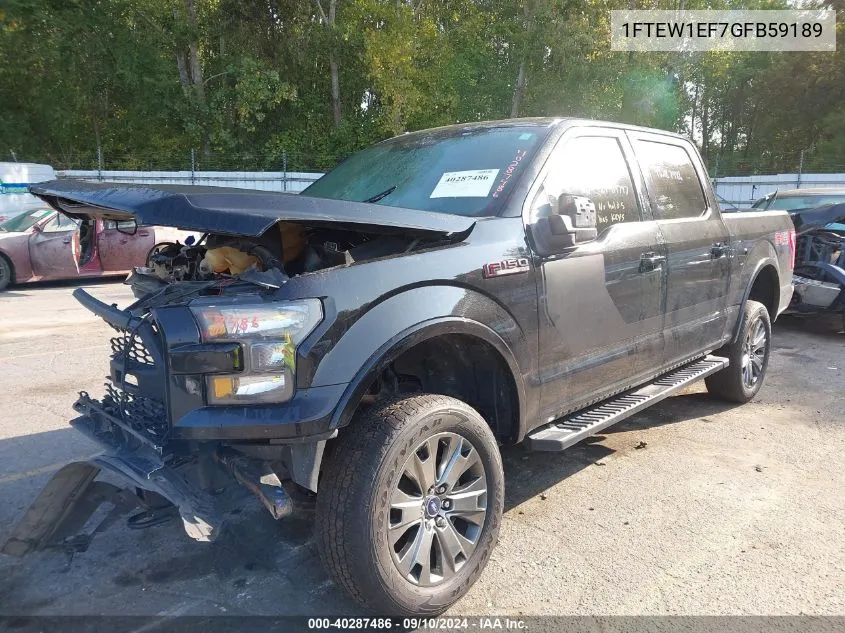 1FTEW1EF7GFB59189 2016 Ford F150 Supercrew