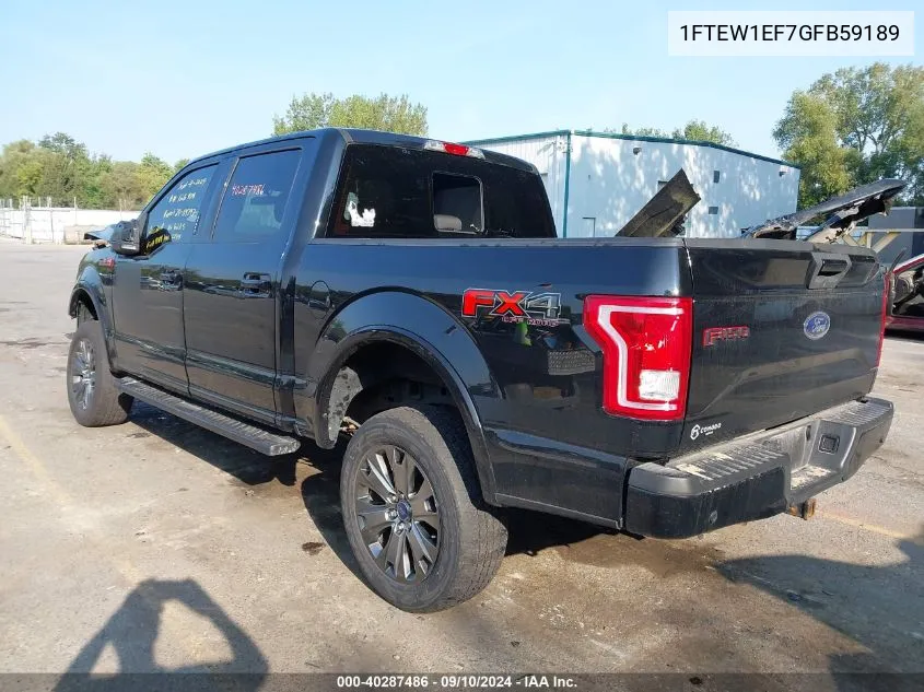 1FTEW1EF7GFB59189 2016 Ford F150 Supercrew