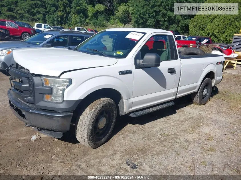 2016 Ford F-150 VIN: 1FTMF1E83GKD36387 Lot: 40292247