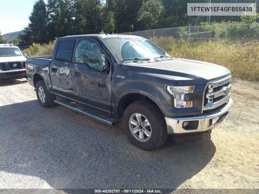 2016 Ford F-150 Xlt VIN: 1FTEW1EF4GFB55438 Lot: 40292707