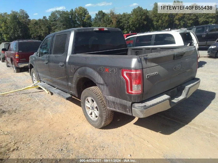 2016 Ford F-150 Xlt VIN: 1FTEW1EF4GFB55438 Lot: 40292707