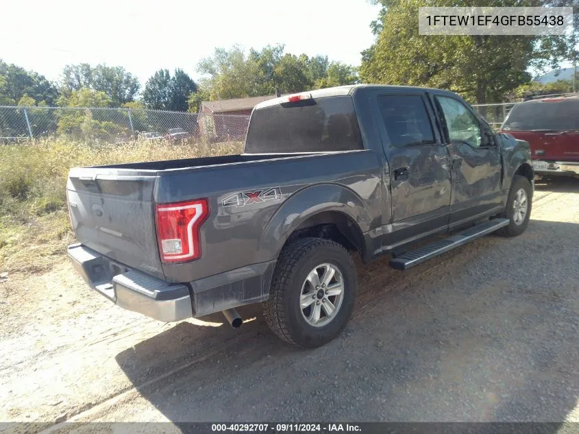 2016 Ford F-150 Xlt VIN: 1FTEW1EF4GFB55438 Lot: 40292707