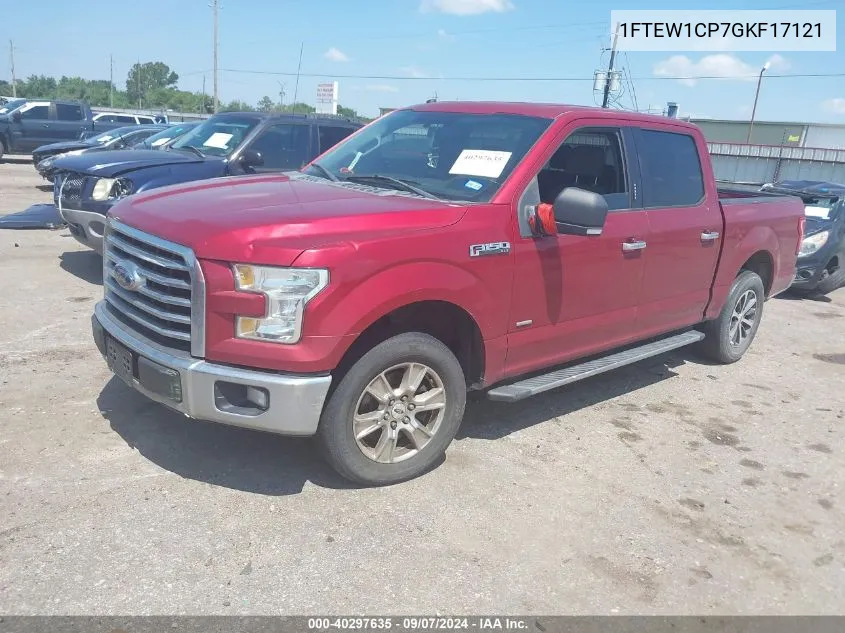 2016 Ford F150 Supercrew VIN: 1FTEW1CP7GKF17121 Lot: 40297635