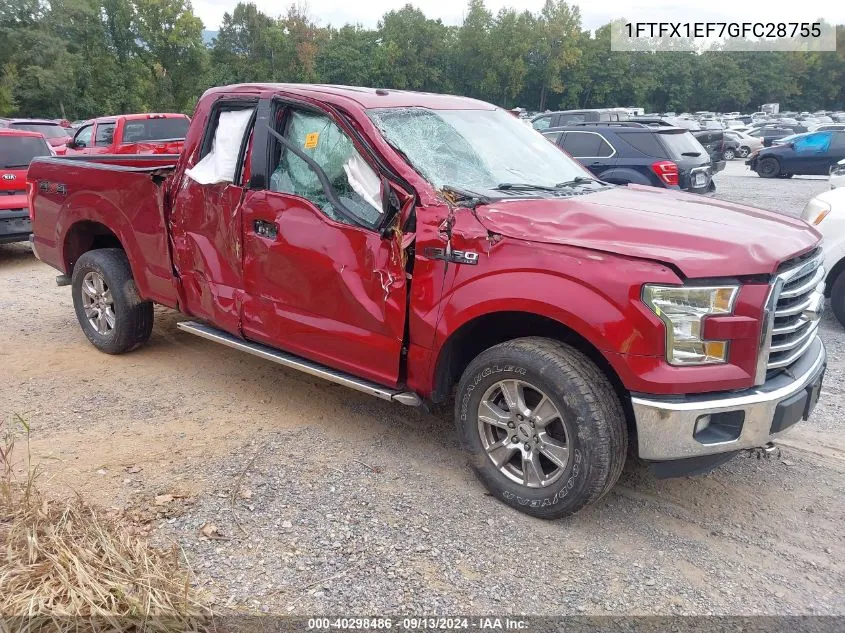 2016 Ford F-150 Xlt VIN: 1FTFX1EF7GFC28755 Lot: 40298486