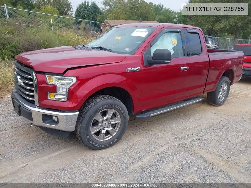 1FTFX1EF7GFC28755 2016 Ford F-150 Xlt