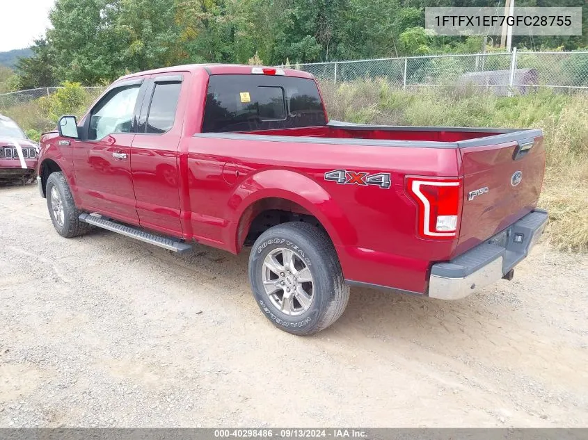 2016 Ford F-150 Xlt VIN: 1FTFX1EF7GFC28755 Lot: 40298486