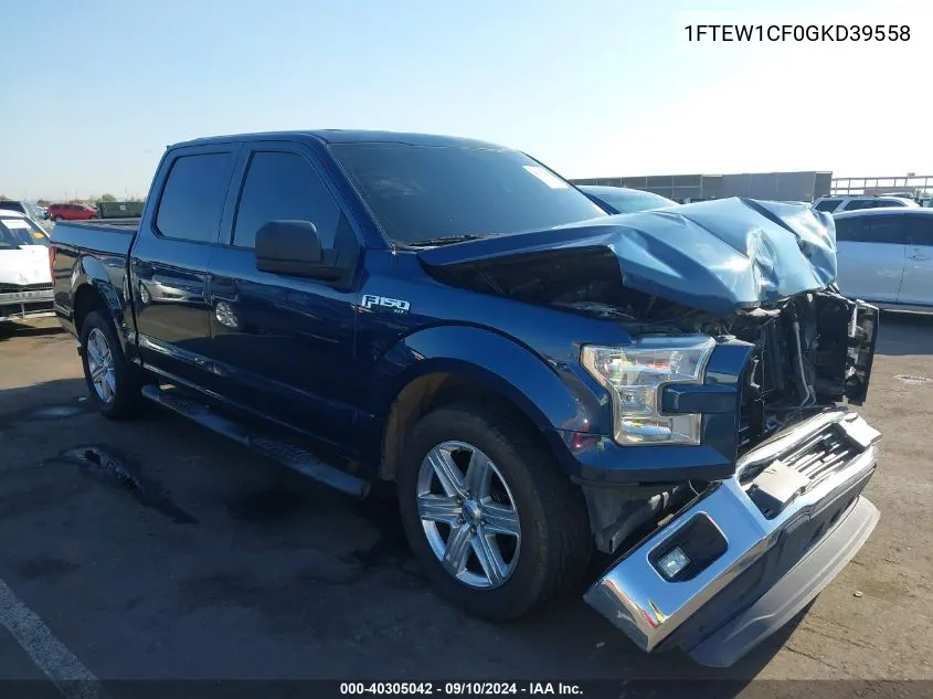 2016 Ford F-150 Xlt VIN: 1FTEW1CF0GKD39558 Lot: 40305042