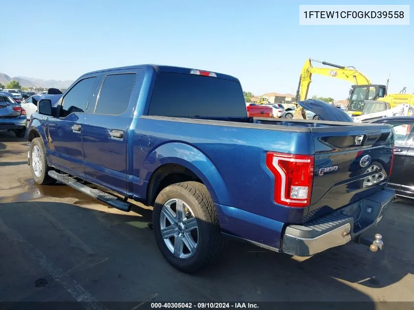 2016 Ford F-150 Xlt VIN: 1FTEW1CF0GKD39558 Lot: 40305042