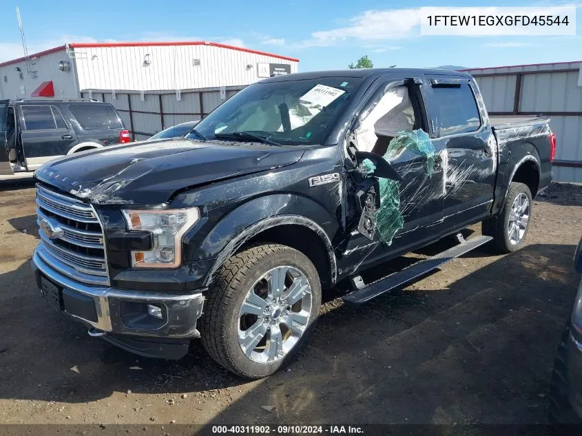 1FTEW1EGXGFD45544 2016 Ford F-150 Limited