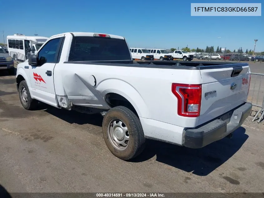 1FTMF1C83GKD66587 2016 Ford F-150 Xl