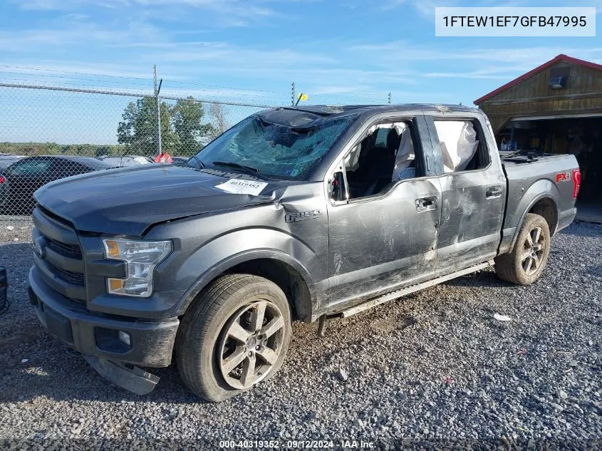 1FTEW1EF7GFB47995 2016 Ford F150 Supercrew