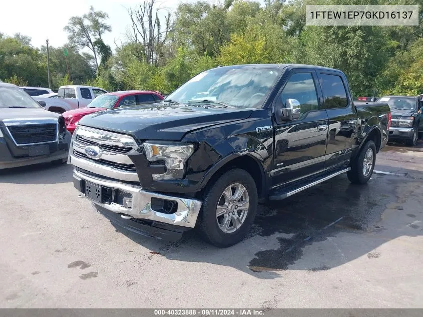 1FTEW1EP7GKD16137 2016 Ford F-150 Lariat