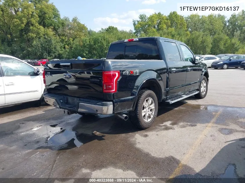 1FTEW1EP7GKD16137 2016 Ford F-150 Lariat