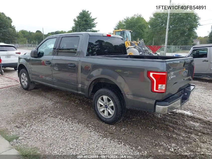 1FTEW1CF4GFB54891 2016 Ford F-150 Xlt