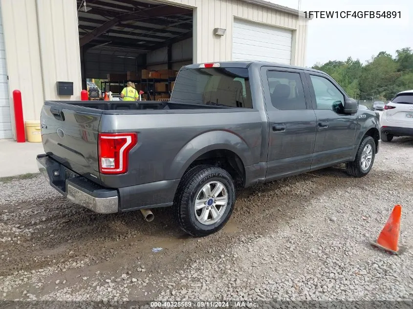 2016 Ford F-150 Xlt VIN: 1FTEW1CF4GFB54891 Lot: 40325589