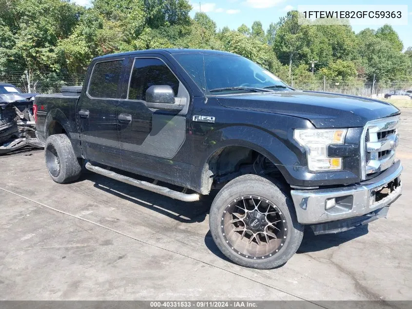 2016 Ford F-150 Xlt VIN: 1FTEW1E82GFC59363 Lot: 40331533