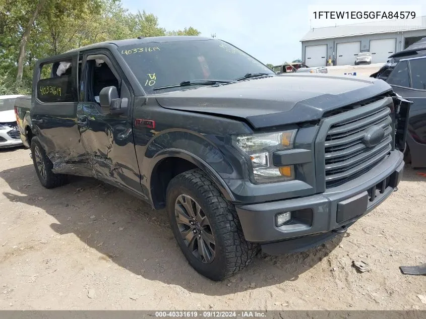 1FTEW1EG5GFA84579 2016 Ford F-150 Supercrew