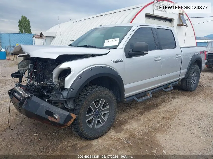 2016 Ford F-150 Xlt VIN: 1FTFW1EF5GKD24877 Lot: 40334335