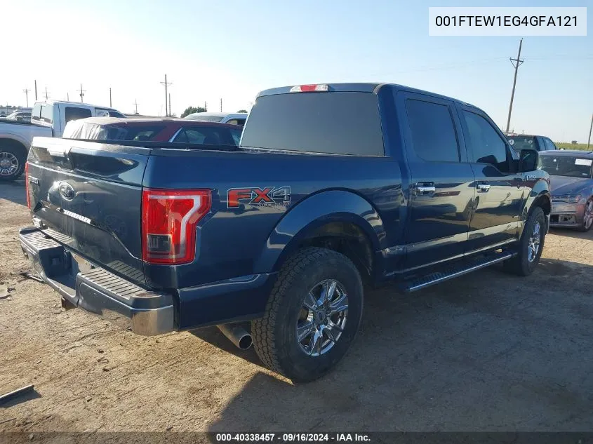 2016 Ford F-150 Xlt VIN: 001FTEW1EG4GFA121 Lot: 40338457