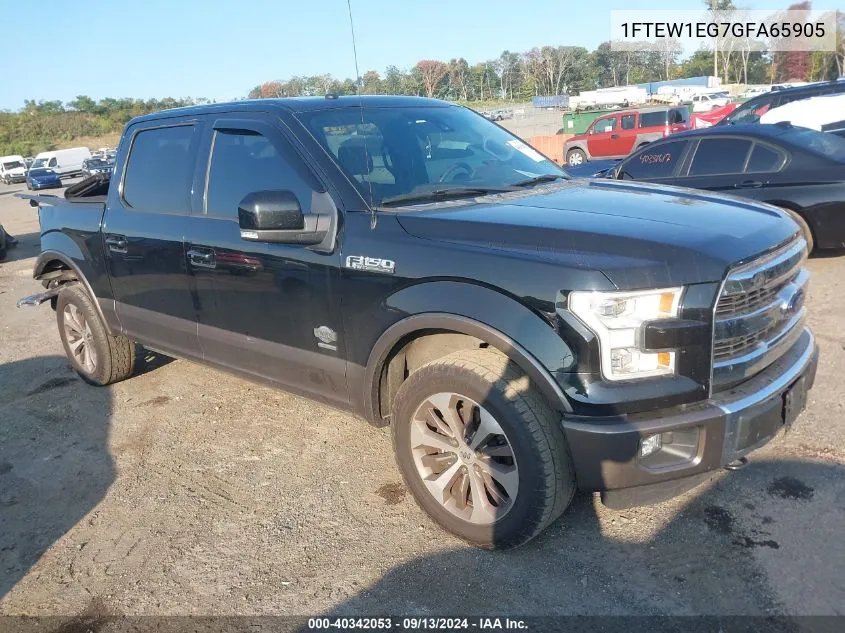 1FTEW1EG7GFA65905 2016 Ford F150 Supercrew