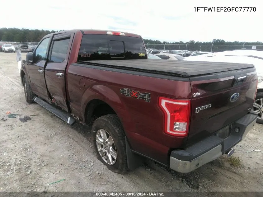 1FTFW1EF2GFC77770 2016 Ford F-150 Supercrew