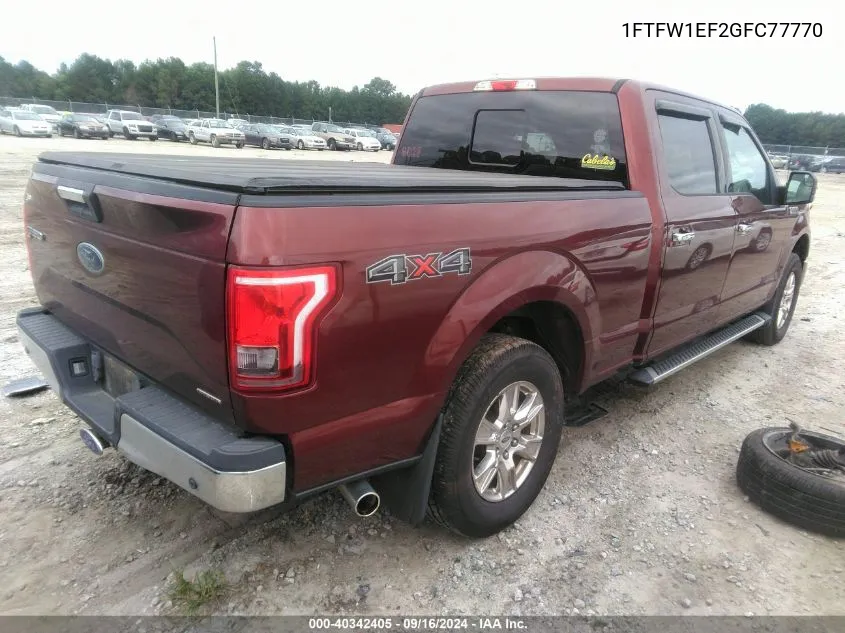 1FTFW1EF2GFC77770 2016 Ford F-150 Supercrew