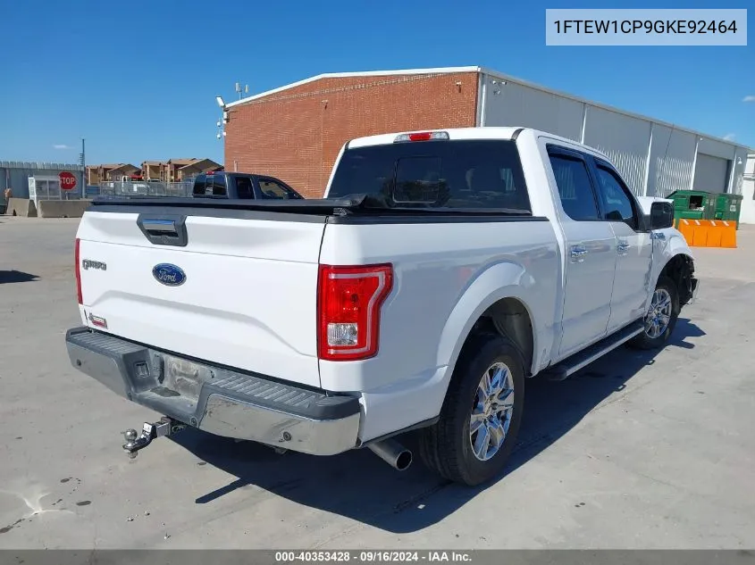 2016 Ford F-150 Xlt VIN: 1FTEW1CP9GKE92464 Lot: 40353428