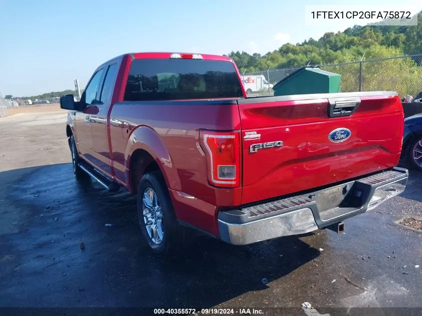 2016 Ford F-150 Xlt VIN: 1FTEX1CP2GFA75872 Lot: 40355572