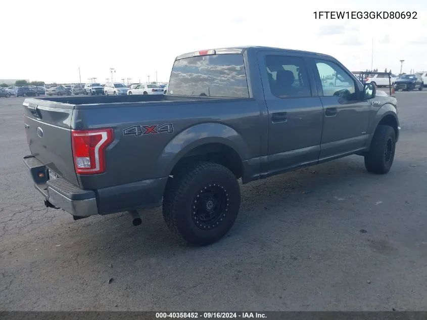 1FTEW1EG3GKD80692 2016 Ford F-150 Xlt