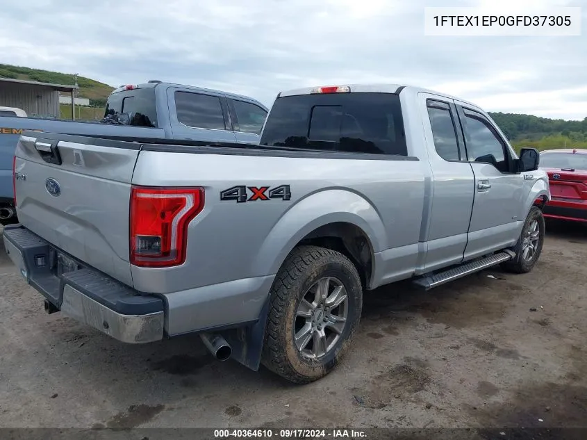 2016 Ford F150 Super Cab VIN: 1FTEX1EP0GFD37305 Lot: 40364610