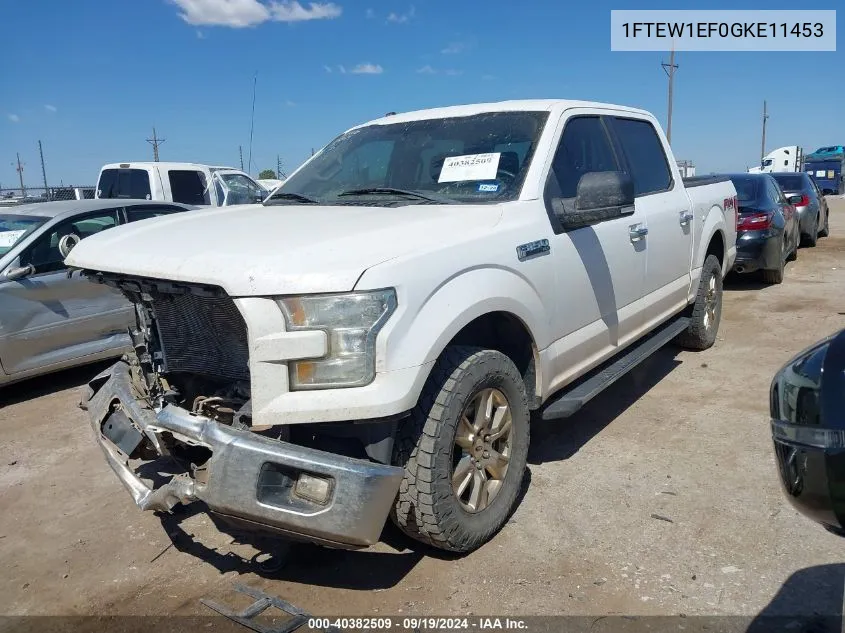 2016 Ford F-150 Xlt VIN: 1FTEW1EF0GKE11453 Lot: 40382509