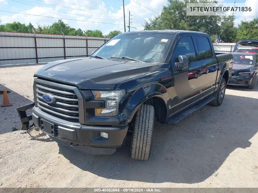 2016 Ford F-150 Xlt VIN: 1FTEW1EF1GFA71836 Lot: 40382665