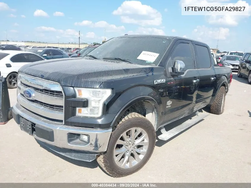 2016 Ford F-150 King Ranch VIN: 1FTEW1CG5GFA29827 Lot: 40384434