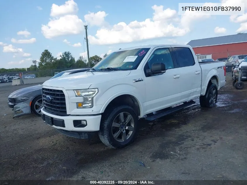 2016 Ford F-150 Xlt VIN: 1FTEW1EG1GFB37990 Lot: 40392225