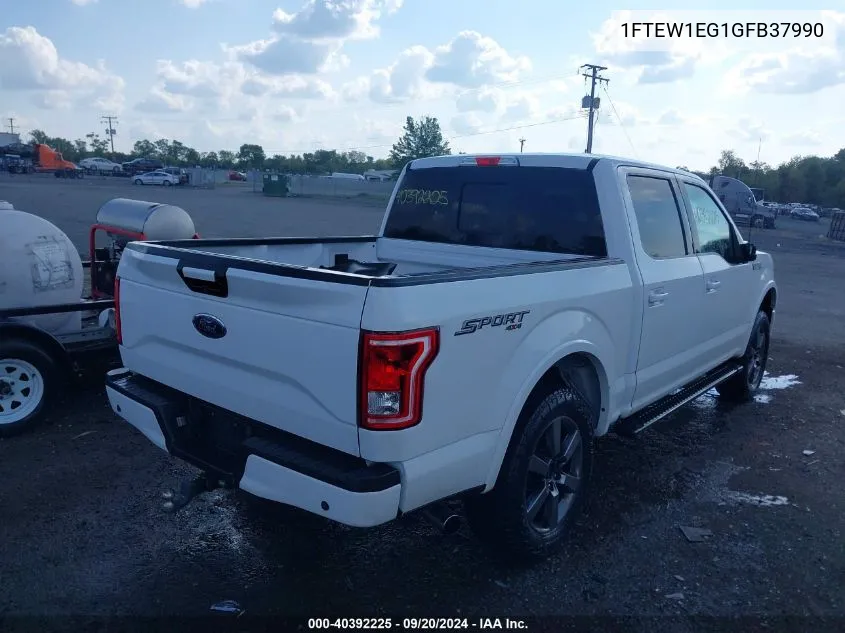 2016 Ford F-150 Xlt VIN: 1FTEW1EG1GFB37990 Lot: 40392225