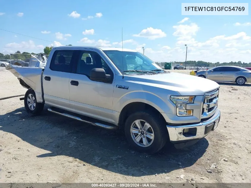 2016 Ford F-150 Xlt VIN: 1FTEW1C81GFC54769 Lot: 40393427