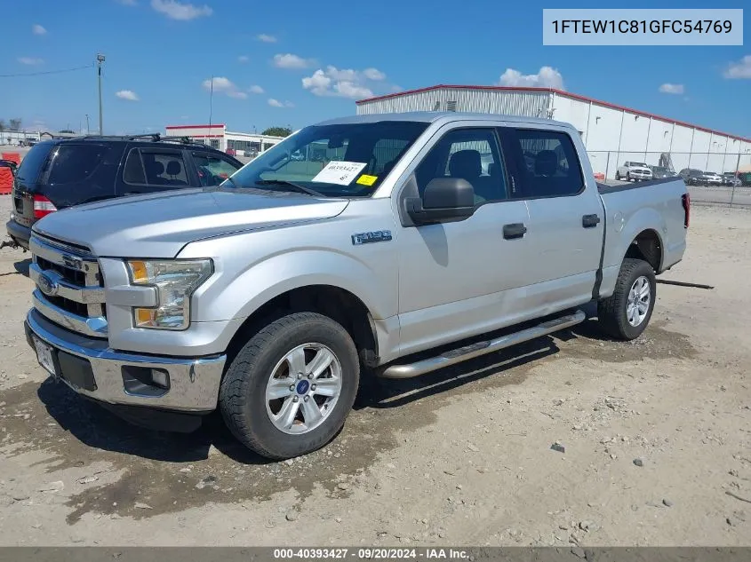 2016 Ford F-150 Xlt VIN: 1FTEW1C81GFC54769 Lot: 40393427