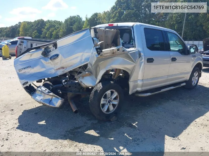 2016 Ford F-150 Xlt VIN: 1FTEW1C81GFC54769 Lot: 40393427