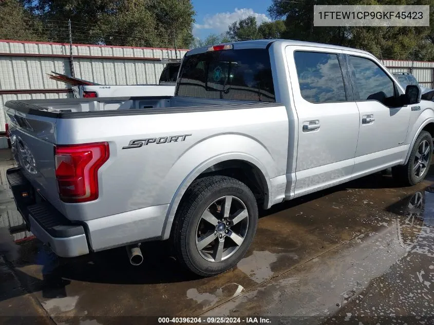 2016 Ford F-150 Lariat VIN: 1FTEW1CP9GKF45423 Lot: 40396204