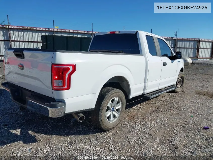 2016 Ford F-150 Xl VIN: 1FTEX1CFXGKF24925 Lot: 40425194