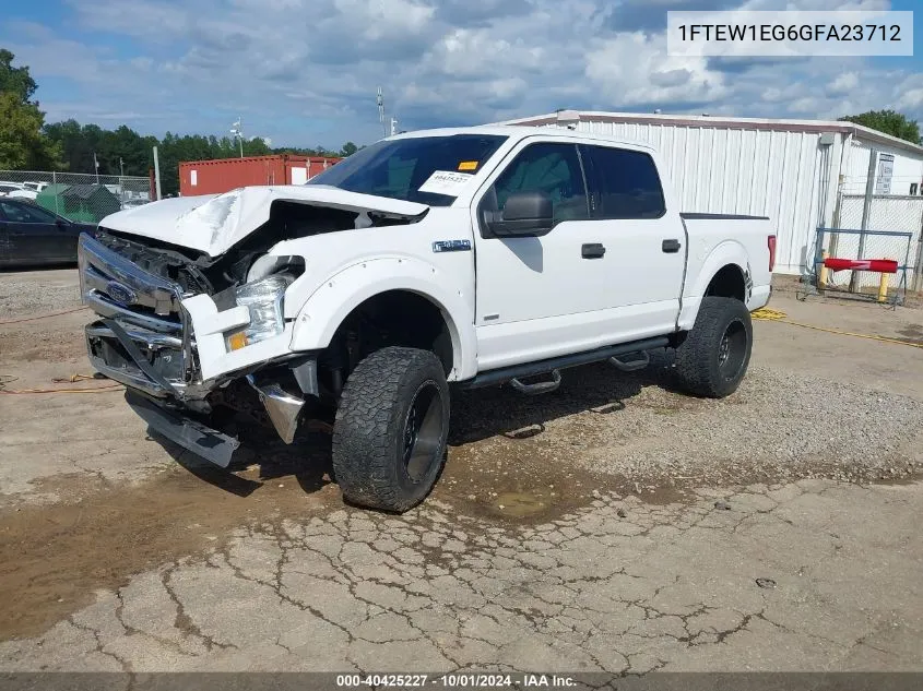 2016 Ford F150 Supercrew VIN: 1FTEW1EG6GFA23712 Lot: 40425227