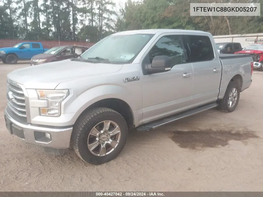 2016 Ford F-150 Xlt VIN: 1FTEW1C88GKD05207 Lot: 40427042