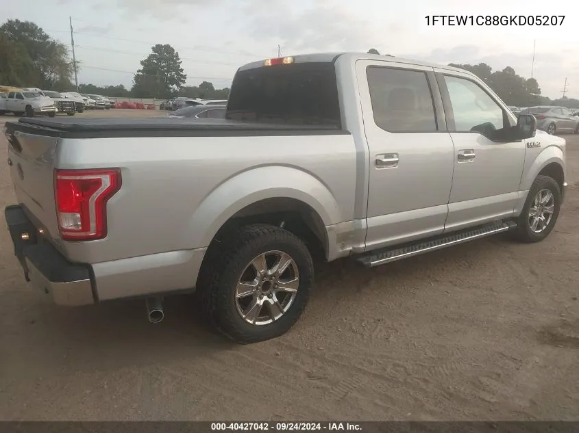 2016 Ford F-150 Xlt VIN: 1FTEW1C88GKD05207 Lot: 40427042