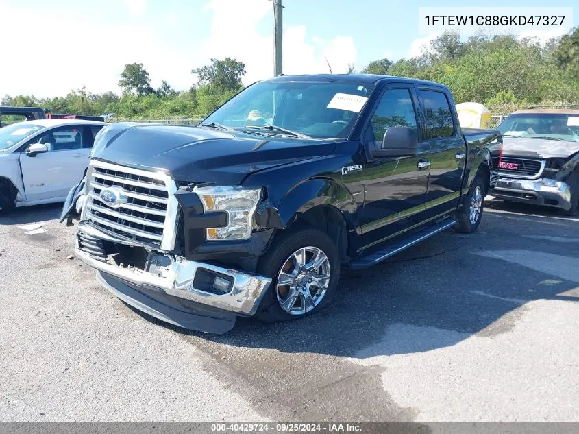 2016 Ford F-150 Xl/Xlt VIN: 1FTEW1C88GKD47327 Lot: 40429724